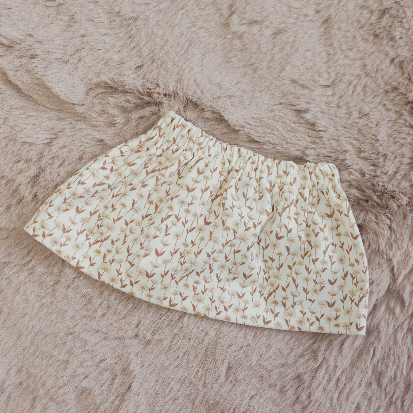 Shirt & rokje brown flowers