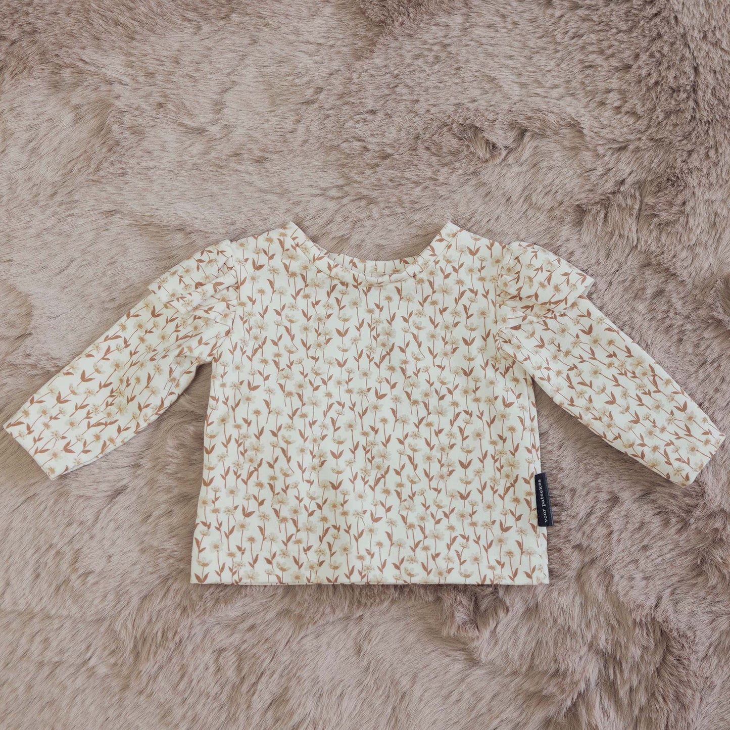 Shirt & rokje brown flowers