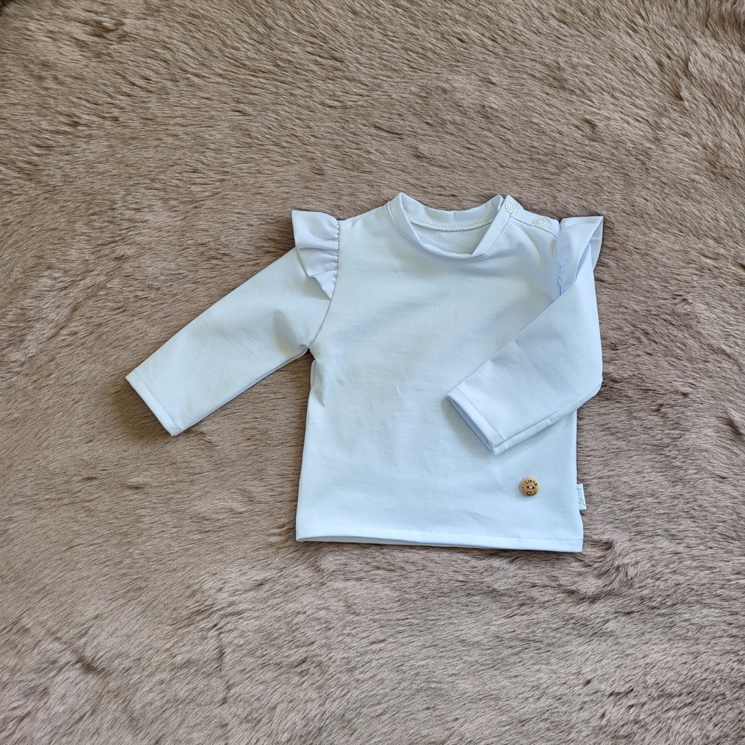 Ruffleshirt wit